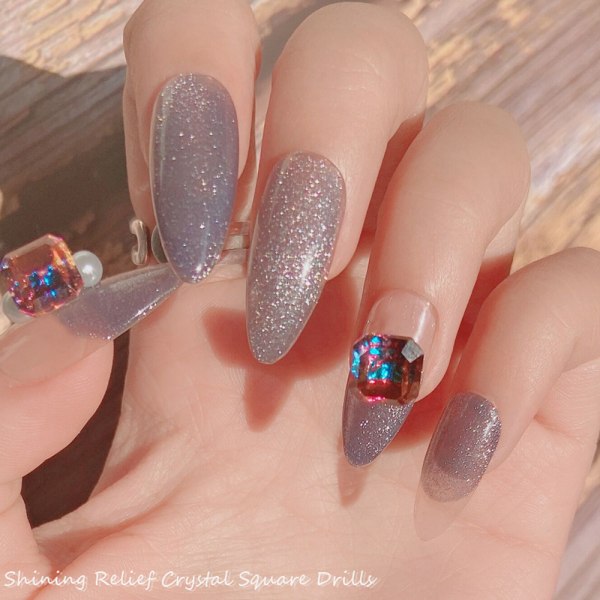 24 kpl Nail Art strassit, Nail Diamonds 3D Glass Crystal Nail