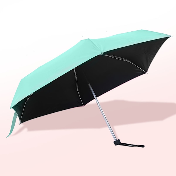 Mini rejse paraply ultra let foldbar parasol UV beskyttelse（Grøn）