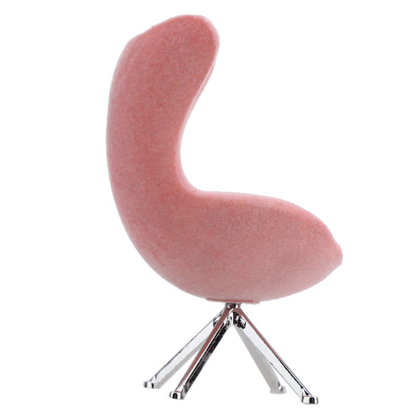 Miniature stol mini flok sofa møbelmodel dekoration 1:12 dukkehus tilbehørPink