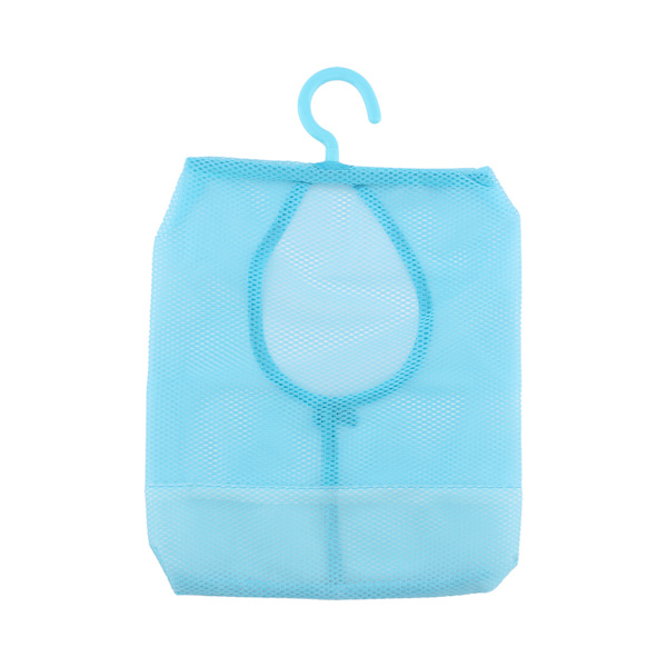 1 stk. Kjøkken Bad Henge Oppbevaring Klesklype Mesh Bag Organizer Henger Hook(22*37*0.1cm)blå