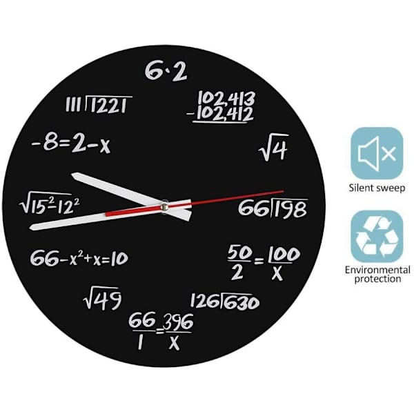 Zerodis Akryyli seinäkello luova matematiikka seinäkello ainutlaatuinen