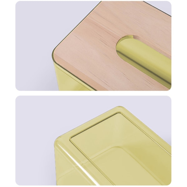 Modern minimalistisk genomskinlig servettboxhållare rektangulär