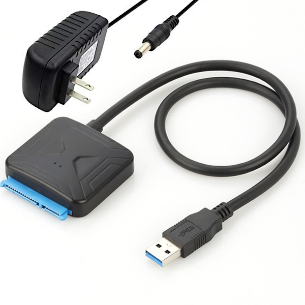 USB 3.0 til Sata harddisk kabel + Amerikansk standard strømforsyning