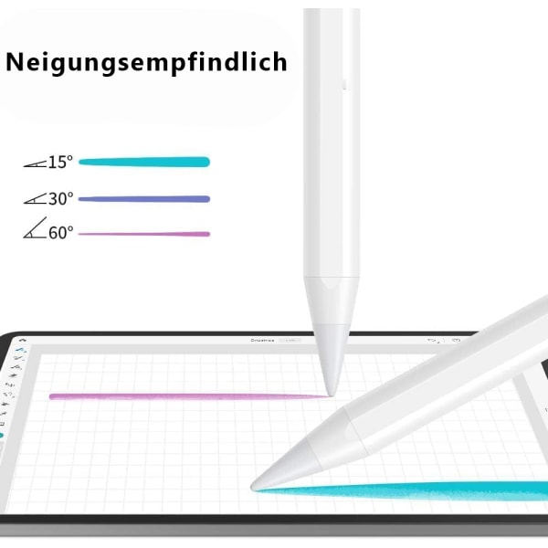 Stylus-kynä iPadiin, kämmenen hylkimisellä varustettu aktiivinen kynä, yhteensopiva (2018-2021) iPad Pro/iPad/iPad Mini/iPad Air…