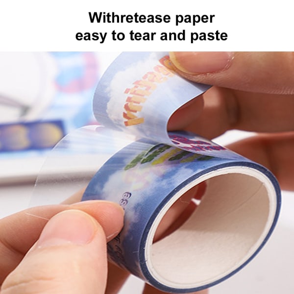 5 ruller guldfolie washi tape, pastelfarvet dekorativ maskeringstape til