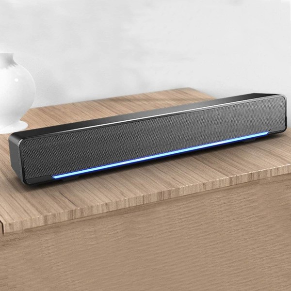 USB-drevne Soundbar-højttalere til computer, bærbare computere, sort (USB)