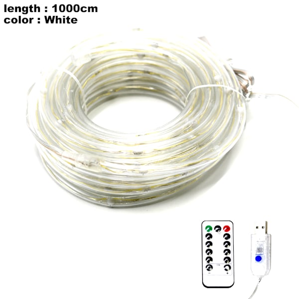 Repljus 33ft 100 LED Batteridriven Fe-ljus med Fjärrkontroll