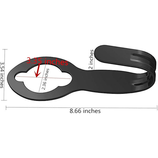 Metal Slangeholder i Støbejern Sort