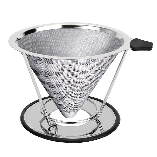 1 stk. Håndbrygget kaffefilter i rustfrit stål