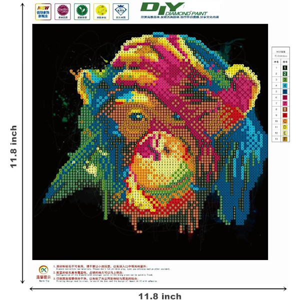 DIY 5D Diamantmålning efter nummer-kit, 5D Diamantbroderi