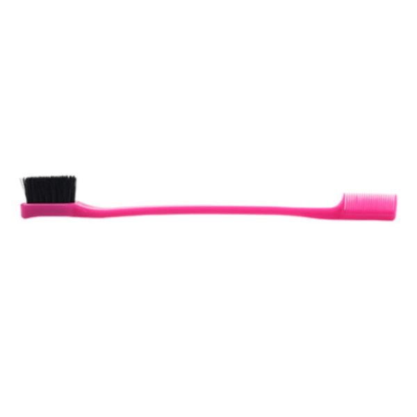 2 stk. Edge Control Hårbørste Dobbeltsidet Edge Børster (Pink