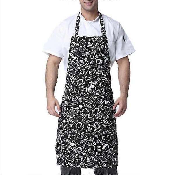 Herr Dam Matlagning Kök Restaurang Catering Kock Justerbart Förkläde yyds Knife and Fork