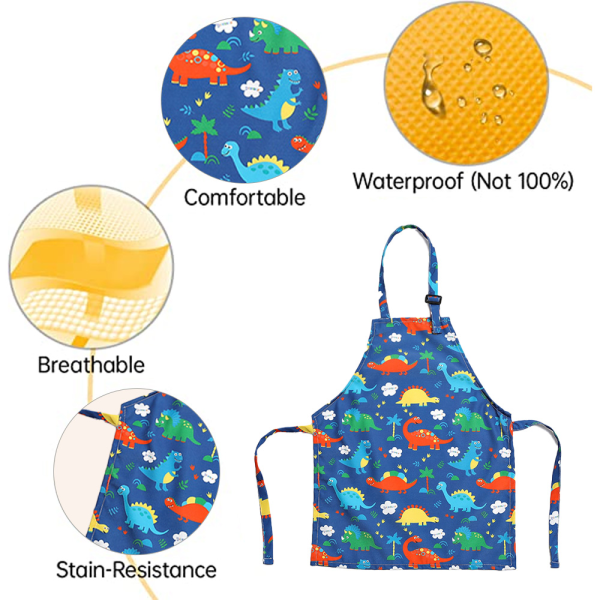 Børneforklæde til piger og drenge, småbørns kunstkittel, tilbehør til madlavning