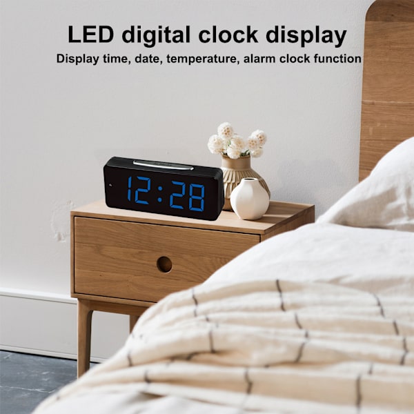 LED väckarklocka digital skrivbordsklocka  hemklocka  lysande klocka