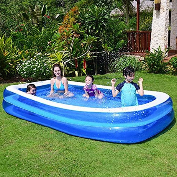 Uppblåsbar badpool, simbassäng, uppblåsbar pool, plaskpool, uppblåsbar barnpool, babypool, bärbar badkar, barn