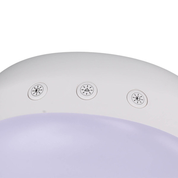 UV-fri sollyslampe 10000LX Daglys Fysioterapi Lampe LED Lykkelig Stemningslys med 3 Fargetemperaturer 10 Lysstyrkejustering for Hjem og Kontor