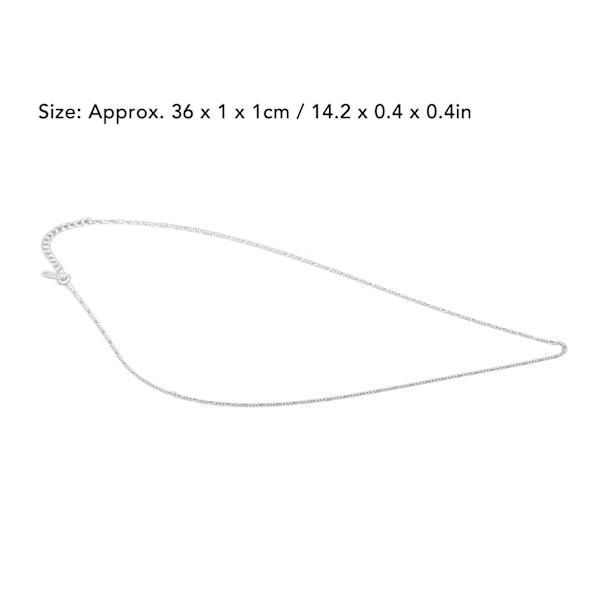 925 Sterling Silver Halsband Kvinnor Tunn Kedja Halsband Stilrent Halsband för Pendling Resa Fest
