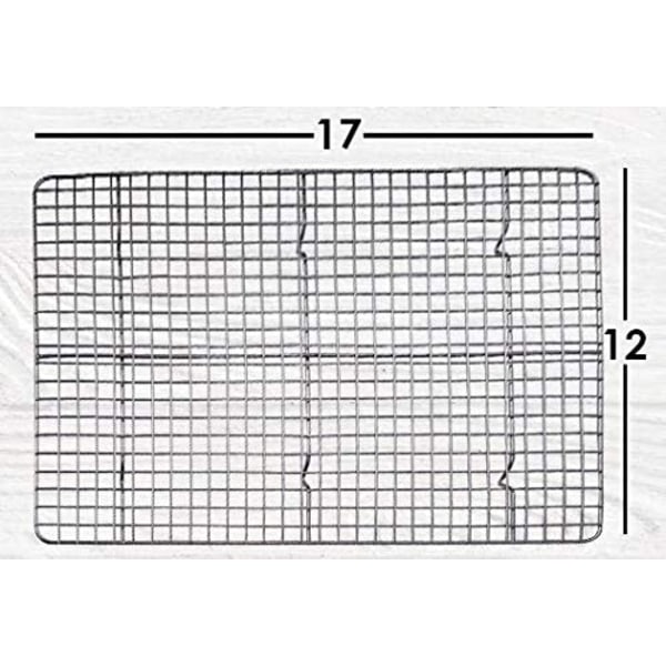 Checkered Chef kølerist - 17\" x 12\" ovnfast rustfrit stål