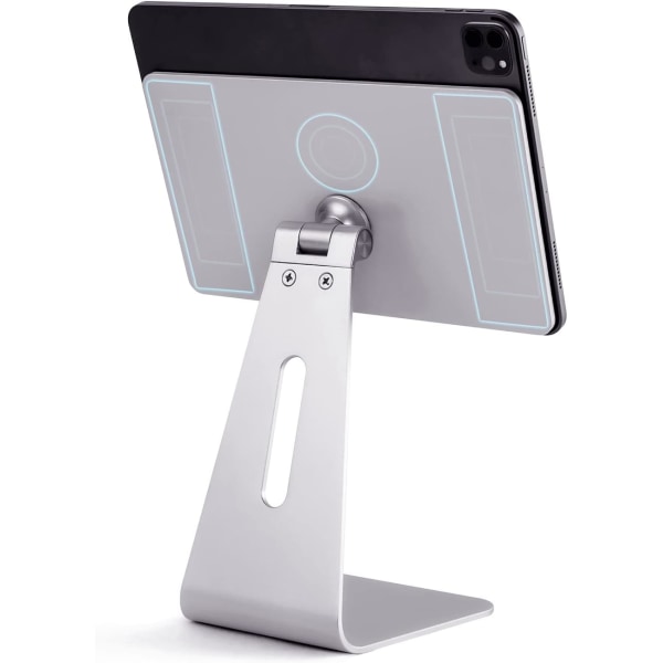 Magneettinen iPad-teline, Pyörivä alumiiniseoksesta valmistettu iPad-teline iPad Pro 12,9 tuuman magneettinen pöytäteline iPad Pro 12,9" 3./4./5. sukupolvi