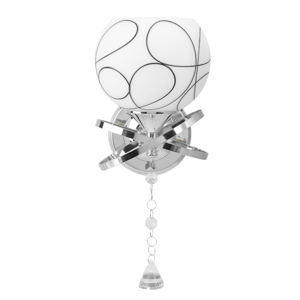 Elegant Lampa med Metall- och Glasskärm, Modern Ljuskälla med Dragströmbrytare för Sovrum Vardagsrum Matsal