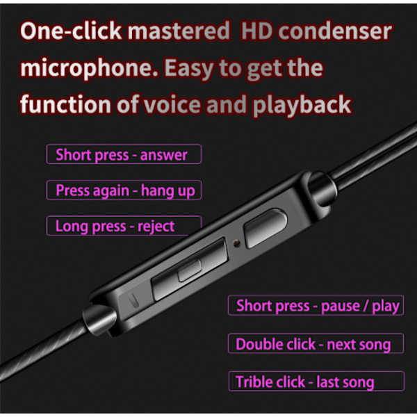 3,5 mm trådbundet headset in-ear sport headset musik headset online c