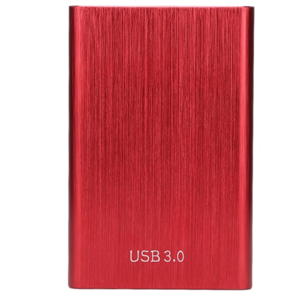 2.5in Extern Hårddisk USB 3.0 Aluminiumlegering Rundat Skal Mobil Hårddisk Röd 80GB
