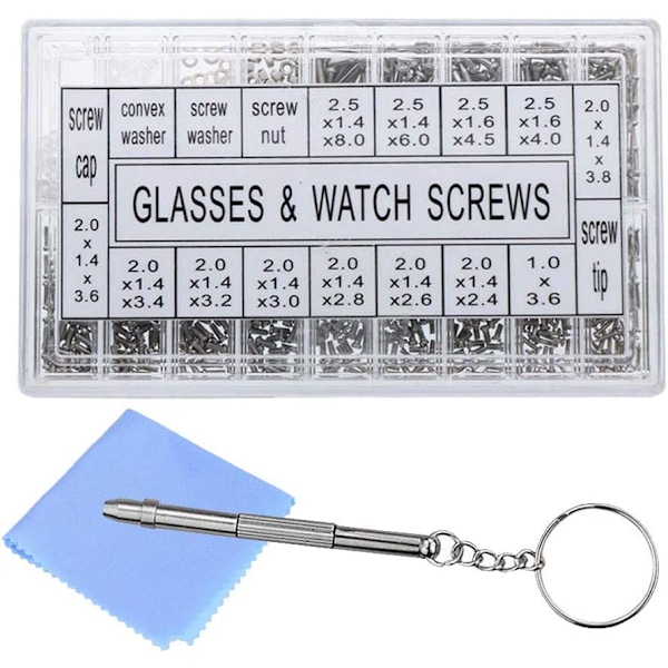 1000 st Micro Glasögon Solglasögon Klockor Glasögon Skruv mutter Multi