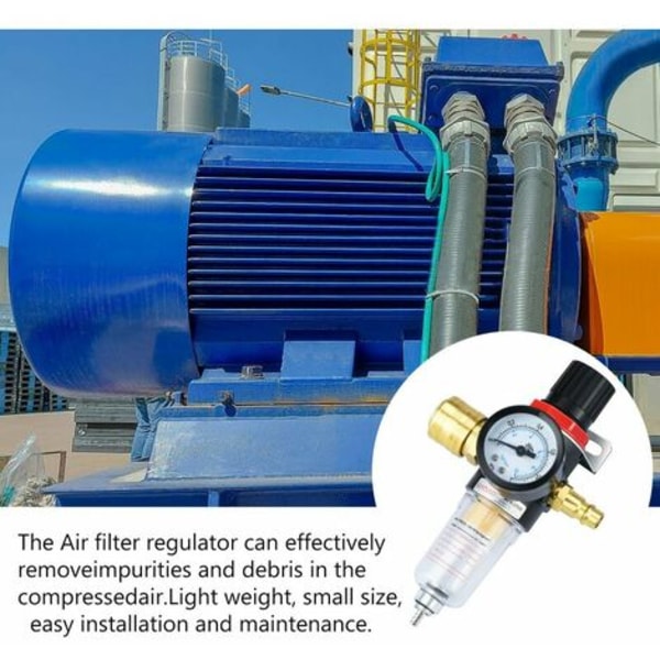 1/4 BPS paineilman paineenalennin ilmanpuhdistin paineensäädin vesierottimella - pneumaattinen työkalutarvike