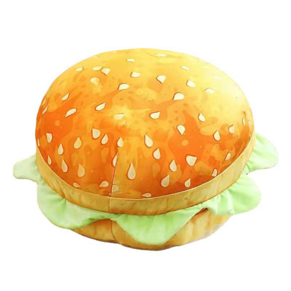 Hamburger Pledd Pute Multifunksjonell Plysj og PP Bomull Ryggpute for Valentinsdag Bursdagsgave Leke Type 1  40cm/15.7in