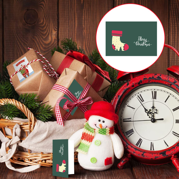 6 pakker farverige julekort til vinterferien