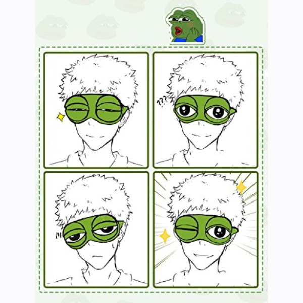 Ögonmask Sömn, Fluff Cartoon Frog Ögonmask Rolig nyhet