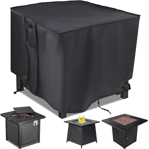 Saking Gas Fire Pit Table Cover Square 28 x 28 x 25 tum -
