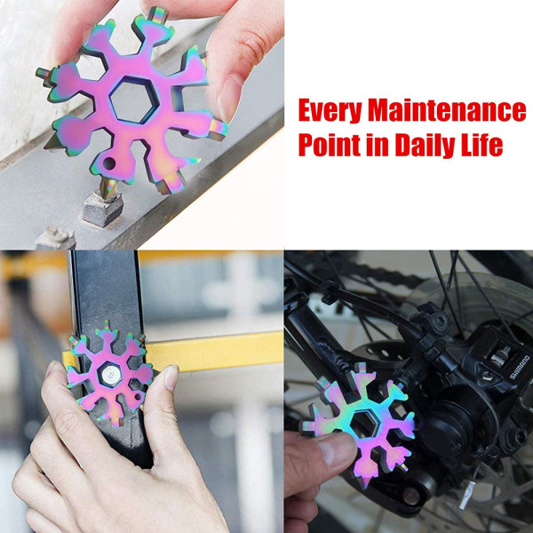 Snowflake Multi Tool, Snowboarding Skruvmejsel Kompakt Snowflake Multicolor