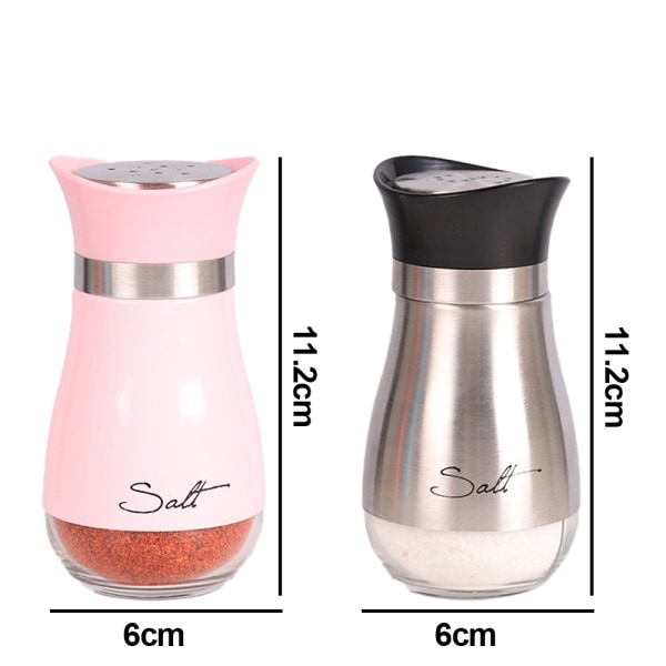 Salt og pepper shakers Elegant m/ klar glassbunn | Kompakt