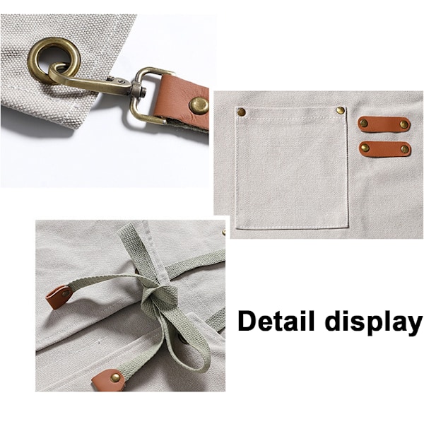Split Apron med justerbare stropper, kokkeforkle - kryssryggforkle