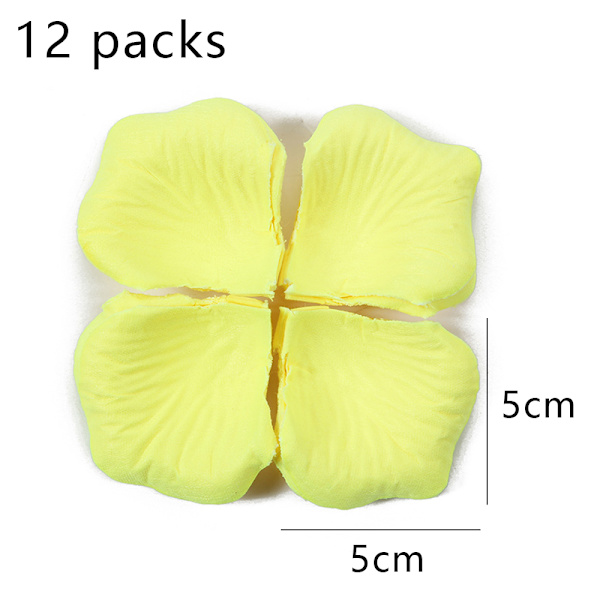 12 påsar konstgjorda rosenblad, non-woven blomblad för