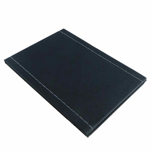 Bärbar Bordsmodell Sminkspegel, 20,5 x 15 cm Svart PU Läder Kompakt Spegel, Fristående Super HD med Ställ, Spegel för Resor, Camping,