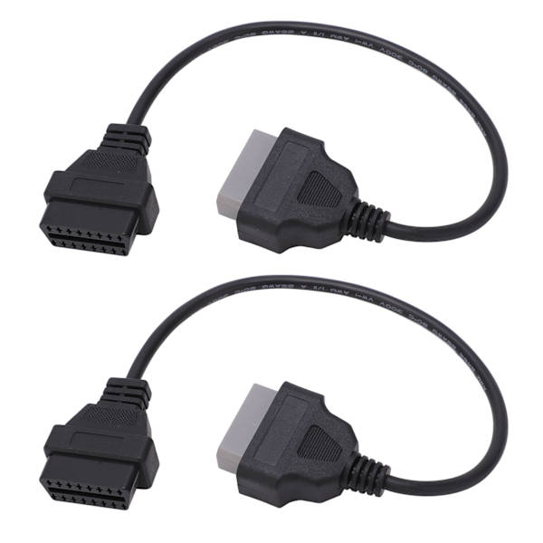 1 Par OBD2 Diagnostikkabel 14-stifts till 16-stifts Svart Bärbar Lätt Diagnostisk Adapterkontakt för Bil