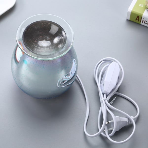Lugnande Aromaterapilampa med PTC-värmeplatta, Justerbar Strömbrytare för Anpassad Doft, 3D-glasdesign för Förbättrad Atmosfär, Monokrom