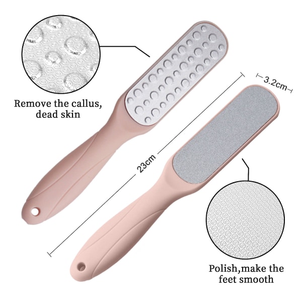 Pedikyrverktøysett (2 stk) - Fotfil, kan brukes på både tørre