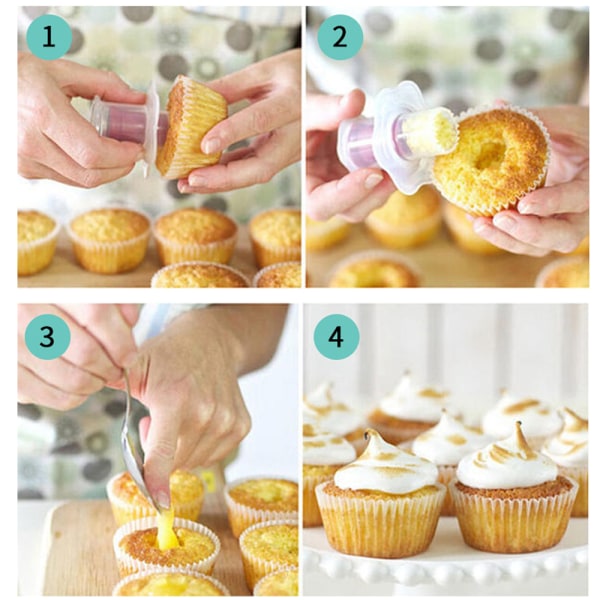 Plastkakkärna Remover Cupcake Plunger Cutter Bakverk Kärnborr