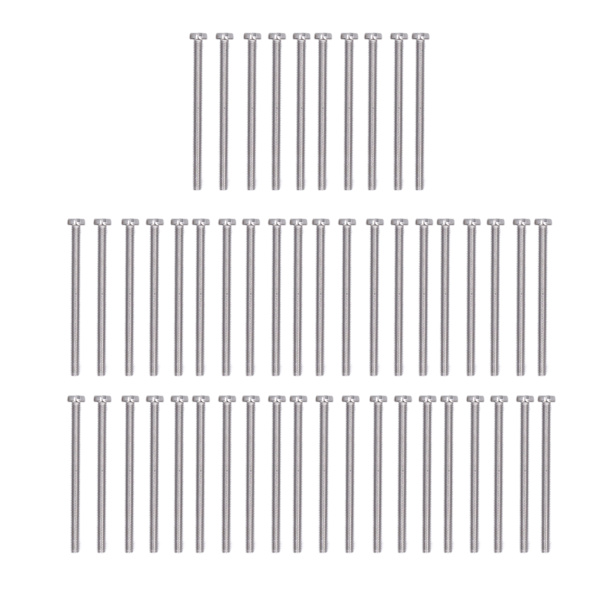 50 stk. Skrue med skrått hode A2‑70 Rustfritt stål for presisjonsmaskiner Husholdning M3M3x45
