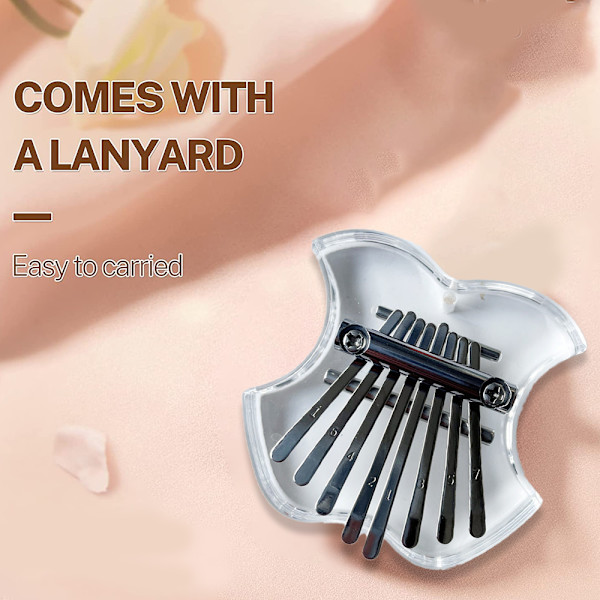 Mini Kalimba 8 tangenter Tommelfingerklaver Sød Bærbar Fingerklaver Træ