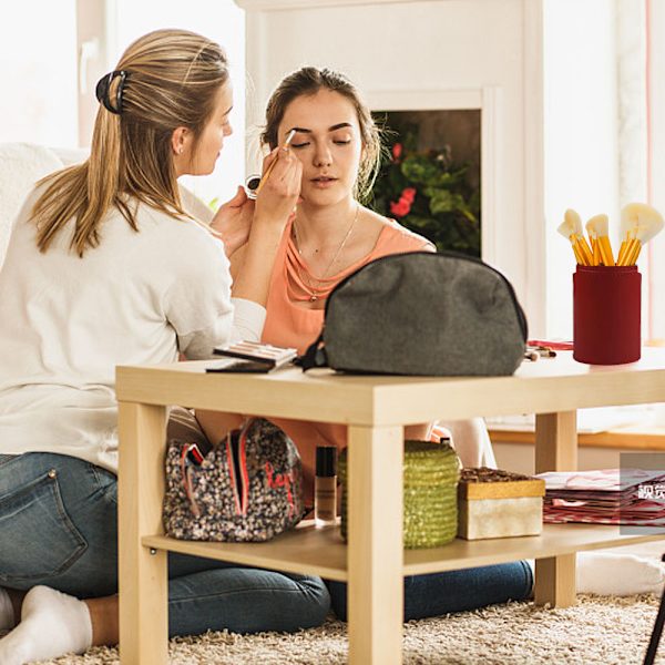 Makeupborsthållare Reseborstar Väska Kopp Förvaring Dammsäker