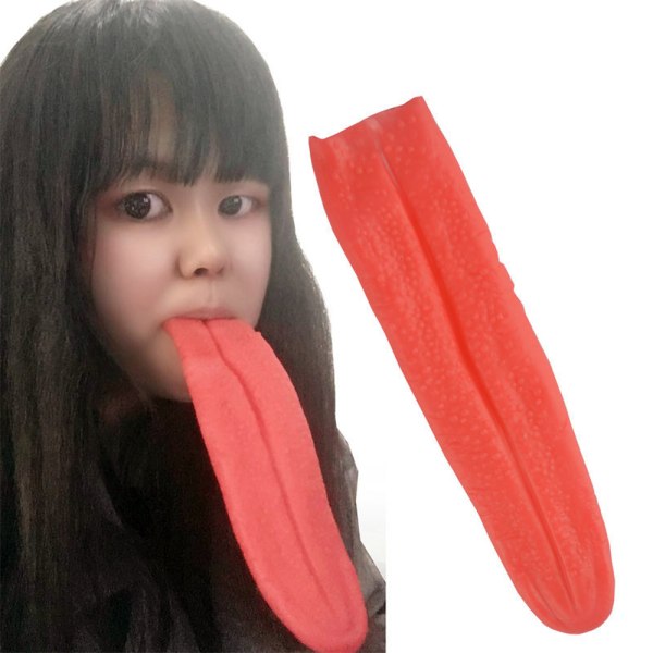 2 kpl Extra Long Tongue Rubber Prop Halloween Party Costume Acce