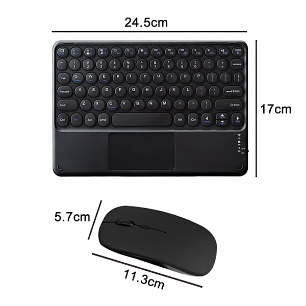 1 set Bluetooth-tangentbord Bluetooth-mus med