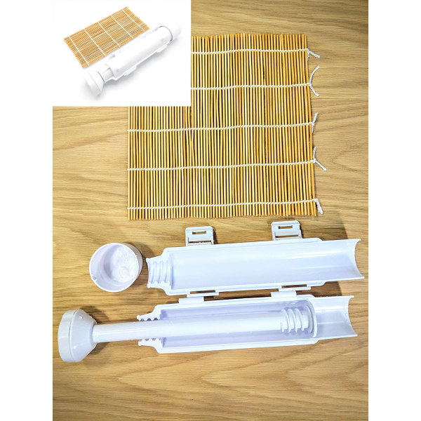 Sushi Roller Bazooka kit + Carbonized Bamboo Mat DIY Ris