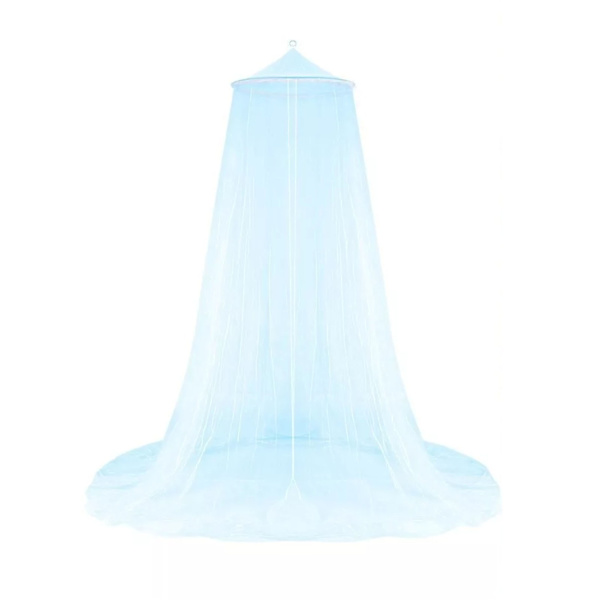Queen Size Seng Himmel Prinsesse Rund Kuppel Seng Himmel Kuppel til Picnic Gårdhave Udendørs Husholdning Blå