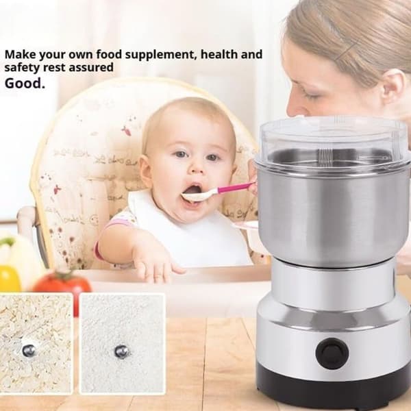 220V Elektrisk Kaffekværn, Hørfrø, Nødder, Peber, Krydderier, Rustfrit Stål Blender