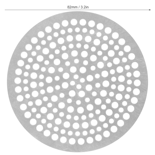 Lattiakaivon suodatin ruostumaton teräs pyöreä viemärisuodatin verkkokappale tukkeutumisenesto (82 mm)